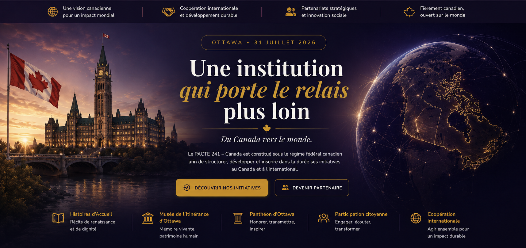Une vision canadienne pour un impact mondial — Le PACTE 241 · Canada
